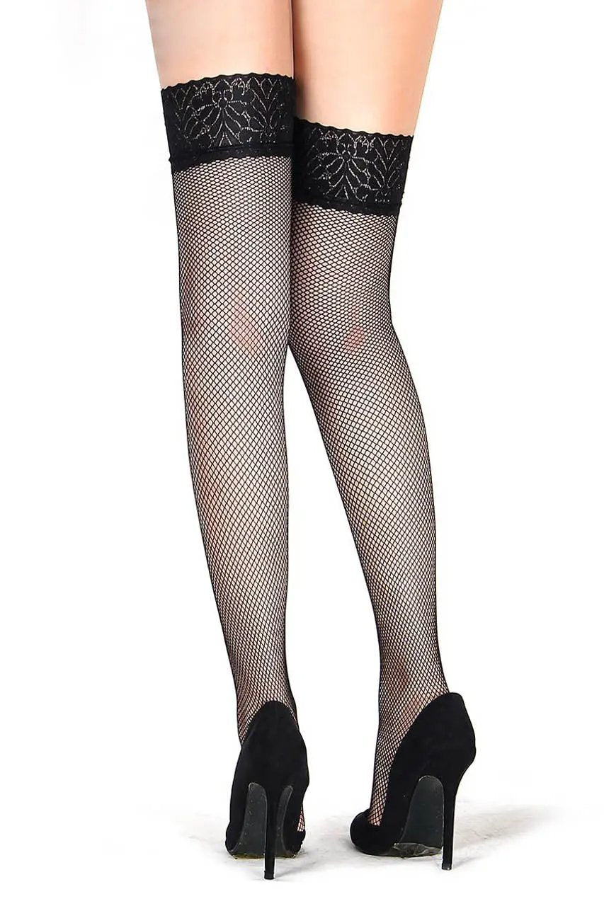 3wishes.com Apparel & Accessories > Clothing - 3wishes Plus Size Lace Stockings - Comfortable & Stylish - Premium Quality - Love Salve